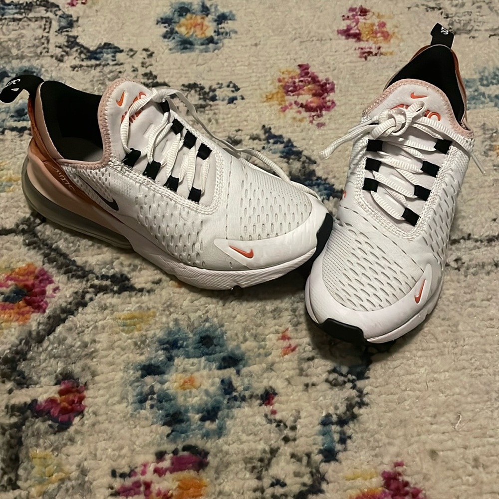 White and pink Nikes